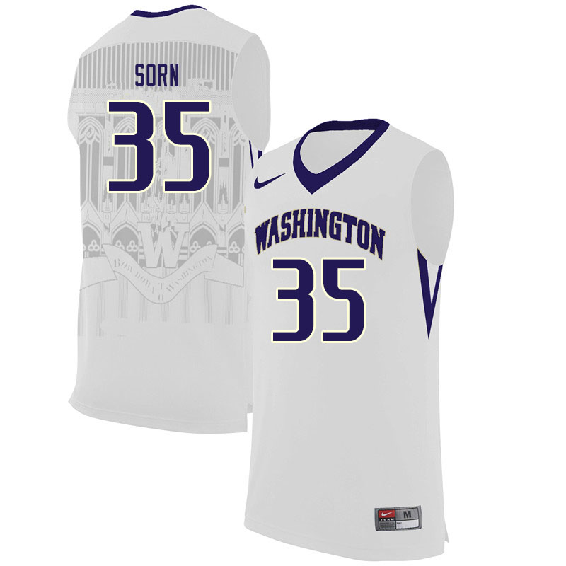 Men #35 Riley Sorn Washington Huskies College Basketball Jerseys Sale-Black